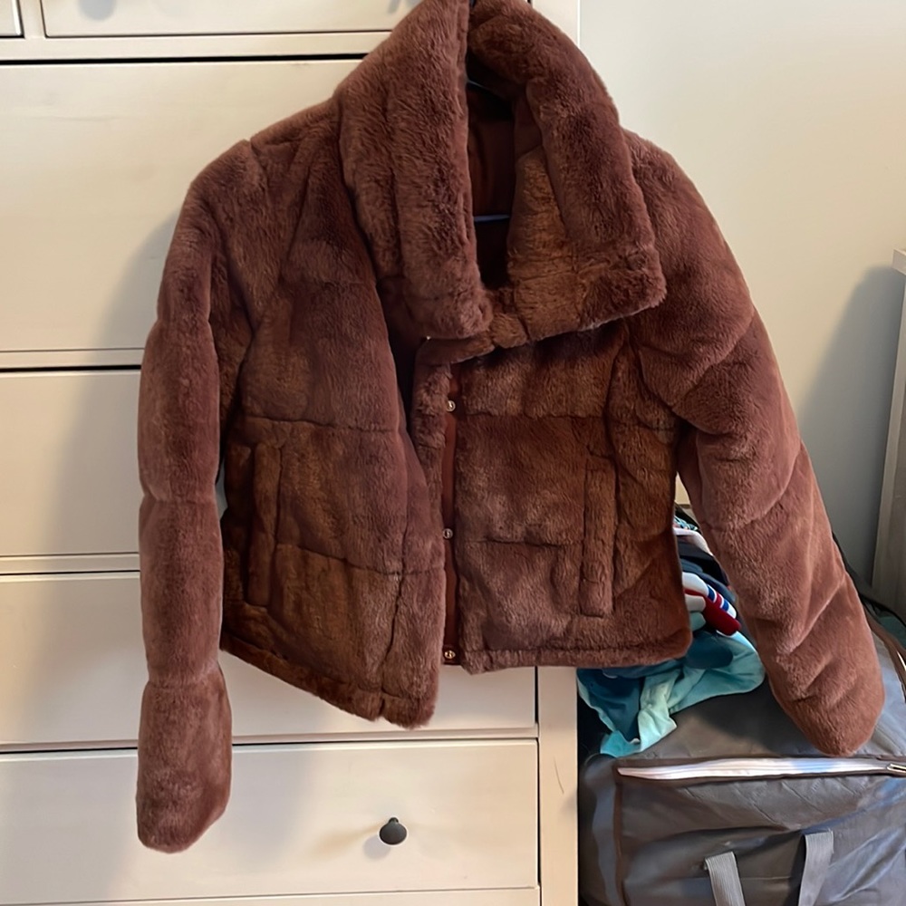 Abercrombie fur bomber coat
